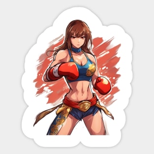 Women MMA fighter Sticker